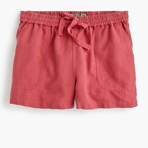 J.crew Point Sur short in linen blend Vintage rose